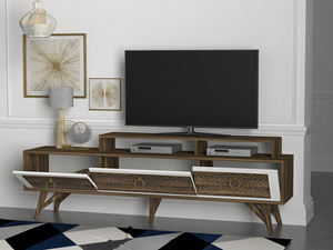 Meuble TV Rosso de luxe exclusif Panneau de particules blanc noyer de style ferme moderne du meilleur vendeur de Turquie pour le salon - Product Image 2