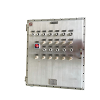 Boîtier de commande d'éclairage robuste en acier inoxydable SS316L Ex Db IIB T4 Gb, antidéflagrant, finition brossée, IP66, pour usine pétrolière, gazière et chimique