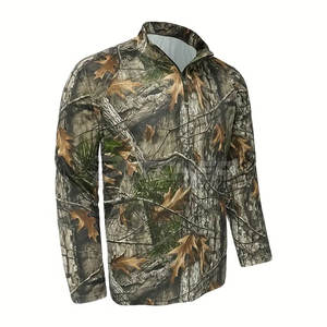 Chemises de chasse d'hiver Q Zip pour hommes de qualité supérieure Tissu extensible doux et respirant conçu pour un confort et une durabilité durables - Product Image 2