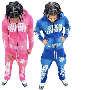 Spring Custom Cotton Jogger Sets <b>MEN</b> Wholesale 2piece Sets <b>men</b> Clothing Two Piece Pants Set Women Sweatsuit - Product Image 1