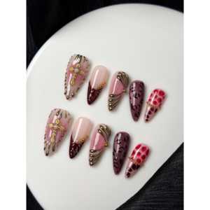 Accesorio de Uñas de Terciopelo con Diseño Cruzado - Product Image 3