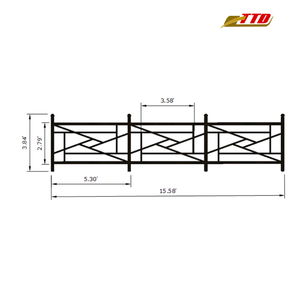 Barandilla de balcón de hierro forjado duradero con diseños de desplazamiento artístico para seguridad Categoría de atractivo visual Balaustradas y pasamanos - Product Image 6