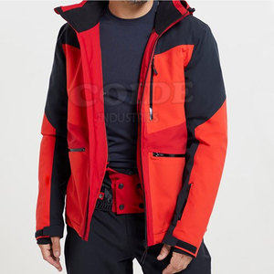 แจ็คเก็ตสกีขนแกะโพลีเอสเตอร์กลางแจ้งกันลมกันน้ำกีฬาออกแบบได้ตามต้องการสำหรับฤดูหนาว - Product Image 4