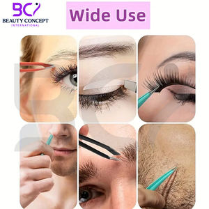 Ensemble de pinces tout-en-un en acier inoxydable avec pointe inclinée pour la mise en forme des sourcils et l'épilation des poils incarnés - Product Image 5
