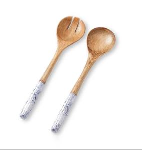 Parties Use Resin Handle <b>Serving</b> <b>Spoon</b> Acacia Wood High Quality Resin and Wood Kitchen Accessories <b>Serving</b> <b>Spoon</b> Set 2024 - Product Image 1