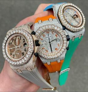 Buss luxe classique mode bracelet jaune chiffres arabes cadran mouvement à Quartz bracelet en acier inoxydable étanche diamant Hip Hop - Product Image 5