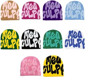 หมวกถักลายหัวกะโหลกออกแบบได้ตามต้องการหมวกสตรีทแวร์ผ้าแจ็คการ์ดถักแบบกลับด้านได้ดีไซน์กราฟิก Y2K เทรนด์ - Product Image 5