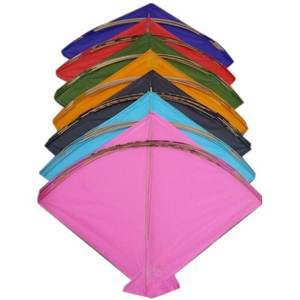 Cerf-volant traditionnel en papier Patang de grande taille, cerf-volant indien multicolore en papier artisanal pour enfants et adultes