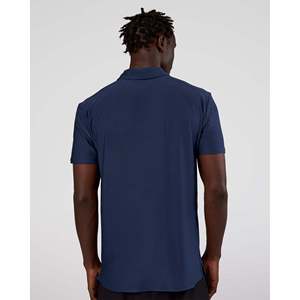 Polo de Golf para Hombre - Future Navy, Transpirable, de Manga Corta, Tejido de Punto, Estampado Sólido, Ajuste Cómodo, Tallas XL a 6XL - Product Image 3
