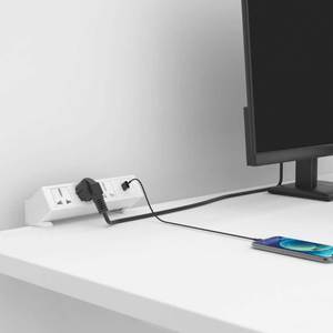 เต้ารับไฟฟ้าแบบติดผนัง HOEXH302JC 3 ช่องจ่ายไฟ AC แรงดันไฟฟ้า 125V รองรับกระแสไฟ 16A/15A วัสดุ ABS ทองแดง ใช้ได้กับปลั๊กไฟแบบ US/CN รองรับ WiFi - Product Image 3