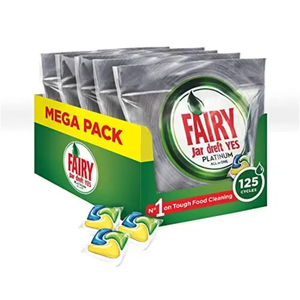 Pastillas para Lavavajillas Fairy Platinum, Aroma Limón, Paquete de 125 Unidades - Product Image 3