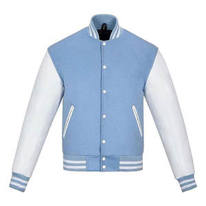 Customizable 100% Wool Varsity <b>Jacket</b> for <b>Men</b> Women Stand Collar Choose Your Own Color Size Winter Woven OEM Service Available - Product Image 1
