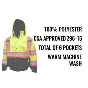 Chaqueta reflectante impermeable para hombres trabajadores de carretera y uniformes de seguridad - Product Image 2