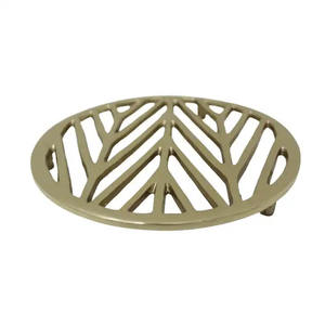 Classic Round Shape Aluminum <b>Trivet</b> for Heat Resistant Pan & Hotpot Protecting <b>Trivet</b> Dining Table Decor Golden <b>Trivet</b> - Product Image 1