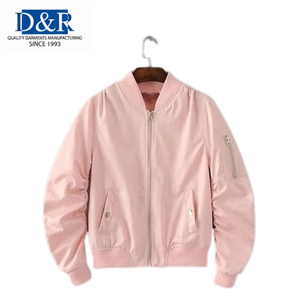 Chaqueta Bomber para Mujer al por Mayor, de Primera Calidad, OEM, Tejido de Nailon/Cachemira, Cálida, Antiencogimiento, Teñida en Prenda, para Otoño - Product Image 5