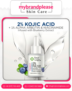 Soin de la peau, sérum pour le visage éclaircissant la peau, 2 % d'acide kojique, 1 % d'alpha-arbutine et niacinamide - Product Image 3