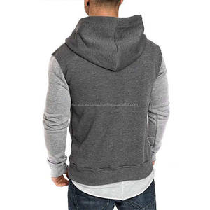 เสื้อแจ็กเก็ตมีซิปสำหรับผู้ชาย, เสื้อกันหนาวสีดำเสื้อฮู้ดแขนยาว - Product Image 5