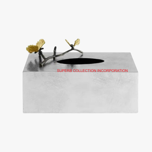 Boîte à mouchoirs décorative d'accent floral la plus vendue pour le bureau et les mariages Fabuleux organisateur de conception pour tous les événements en vente - Product Image 4