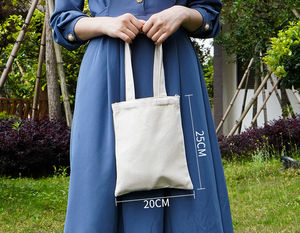 Sac fourre-tout en toile de couleur naturelle personnalisé vierge-sacs d'épicerie durables et réutilisables pour la marque et les cadeaux - Product Image 3