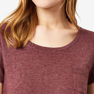 Camisa de algodón de alta calidad, camiseta de manga corta con cuello redondo, ropa informal para mujer, venta al por mayor, ajuste Regular, ropa de verano sólida, comodidad - Product Image 4