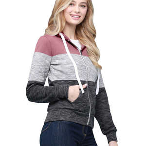 เสื้อฮู้ดผู้หญิงลำลองพิมพ์ลายสำหรับวิ่งออกกำลังกาย ขายส่ง ผลิตจากโพลีเอสเตอร์ 100% ระบายอากาศได้ดี กันลม คอฮู้ด หนา 350 GSM เหมาะสำหรับฤดูหนาว - Product Image 6