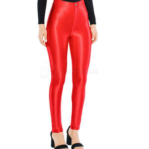 Pantalon en cuir véritable respirant de haute qualité pour femmes, taille mi-haute, décontracté d'hiver, XL, jambe droite, uni, teinture unie, séchage rapide - Product Image 2