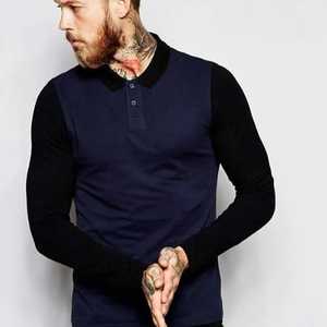 Spring High Quality Heavy Weight Oversized Tshirt Printing Custom <b>Blank</b> 100% Cotton Men Long Sleeves T Shirt - Product Image 4