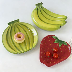 Bol à fruits en forme d'étoile de mer jaune citron, plateau décoratif en céramique unique, assiettes pour fête, décoration de cuisine écologique - Product Image 1