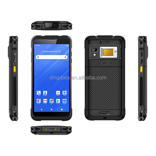 Custom Android Rugged Handheld PDA with Fingerprint UHF Scanner Battery