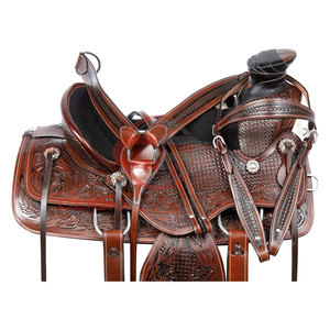 Vente en gros Meilleure Vente Selle en Cuir Western Pour Selle de Course de Chevaux Service OEM Selles de Cheval Légères Fabriquées au Pakistan - Product Image 1