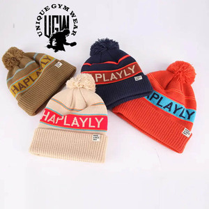 Unisex Custom Puff Printed Fisherman Jacquard Logo Acrylic Common Warm Winter Beanie <b>Hat</b> <b>Pom</b> <b>Pom</b> Knit Letter Pattern Outdoor Low - Product Image 4