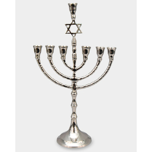 Premium Aluminium Menorah Polished Silver Metal Hanukkah <b>Candle</b> <b>Holder</b> Candlestick For Home Decor & Religious Cheapest Price - Product Image 4