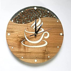 Reloj de pared de resina y madera personalizado, estilo simple, para decorar el hogar, bajo precio - Product Image 6