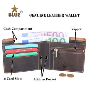 Cartera abierta de cuero para hombre con función RFID - Product Image 2