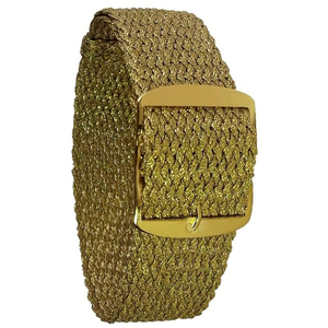 Correa de Reloj Deportiva Unisex de Acero Inoxidable Perlon P01 Dorada, Correa de Tela Suave de Lujo Resistente al Agua para Reloj Inteligente - Product Image 1