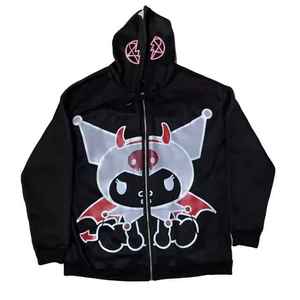 เสื้อฮู้ดสวมหัวผ้าฟลีซผ้าฝ้ายซักกรดเสื้อมีฮู้ดแขนยาวผ้าโพลีเอสเตอร์ใส่สบายไซส์ XS ดีไซน์พลอยเทียมสำหรับฤดูหนาว - Product Image 1