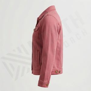 Chaqueta Vaquera Personalizada para Hombre, Otoño Invierno, Color Sólido Personalizable, Logotipo Frontal Informal, Ropa Exterior de Moda de Marca Privada de Alta Calidad - Product Image 3