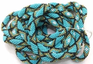 Pulseras con cuentas unisex con estampado de piel de serpiente y abalorio de borla, estilo religioso moderno para regalos - Product Image 4