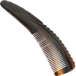 Peignes à cheveux en corne de vache et buffle de haute qualité faits à la main artisanat naturel de style animal poli pour la vente d'agate - Product Image 5