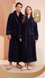 Albornoz de lino orgánico francés europeo de manga larga para mujer, Kimono con cinturón, bata de baño de Spa de lino 100% - Product Image 4