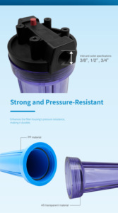 Boîtier de filtre à eau bleu mince de 20 pouces - Product Image 4