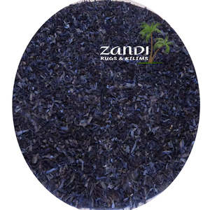 Tapis shaggy indien noué à la main, unique en son genre, 6' x R, en laine, coton, viscose, collection ABC Rugs Kilims - Product Image 1