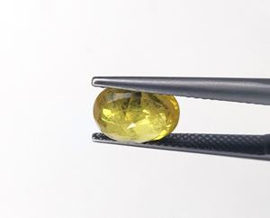 แหวนเพชรกะรัตรูปวงรีทรงวงรีทำจากแซฟไฟร์สีเหลืองธรรมชาติสำหรับ100% และโหราศาสตร์ - Product Image 4