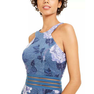 Abito da cocktail blu City Studios Junior con stampa floreale glitterata, taglia 1 - Product Image 3