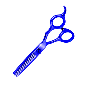 Tijeras para el cabello con estilo azul oscuro, descanso para los dedos, tijera de adelgazamiento de acero inoxidable con punta de hoja afilada para uso en salón de belleza - Product Image 3