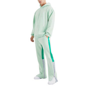 Custom Premium Quality Men's Acid Washed <b>Tracksuit</b> Streetwear Hooded Sweatpants Hoodie Set Customized Logo Plus Size for Outdoor - Product Image 1