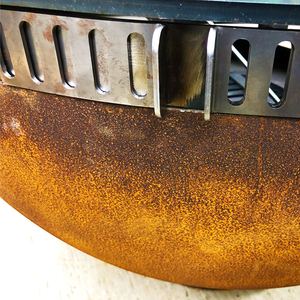 Plaque de barbecue ronde en acier corten pour barbecue en plein air pour camping et barbecue - Product Image 3