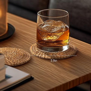 Bandeja y posavasos para servir de ratán redondo bohemio al mejor precio de Vietnam, bandeja decorativa con Incrustaciones de nácar para Cocina - Product Image 6