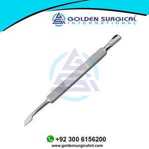 Empujador de Cutículas con Cuchillo, Instrumentos de Manicura y Cuidado Personal, Mango Plano de Acero Inoxidable para Dedos de Manos y Pies, Venta al por Mayor - Product Image 2