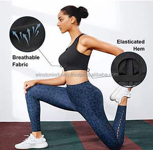 Sujetador de Yoga personalizado para mujer, Sujetador deportivo impreso por sublimación reciclado ecológico con etiqueta personalizada de característica transpirable - Product Image 2